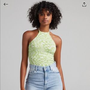 bershka halter top bodysuit